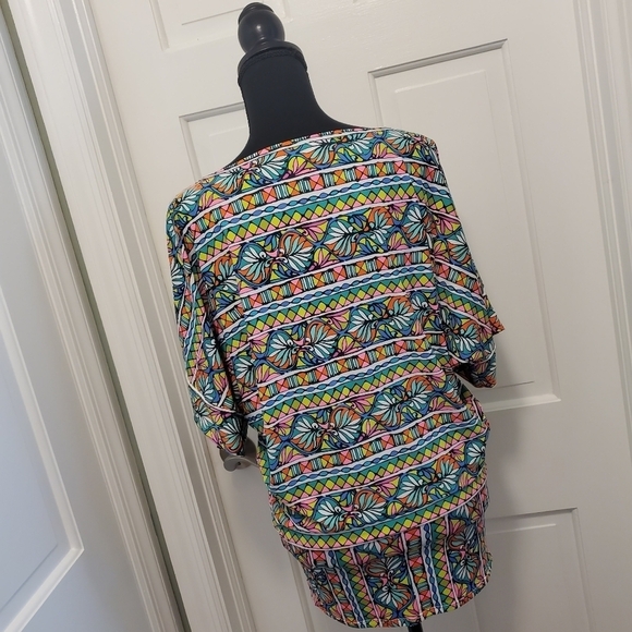 Trina Turk Swimsuit Coverup, poolside, Beachwear, tropical, colorful Size xs - Picture 7 of 11